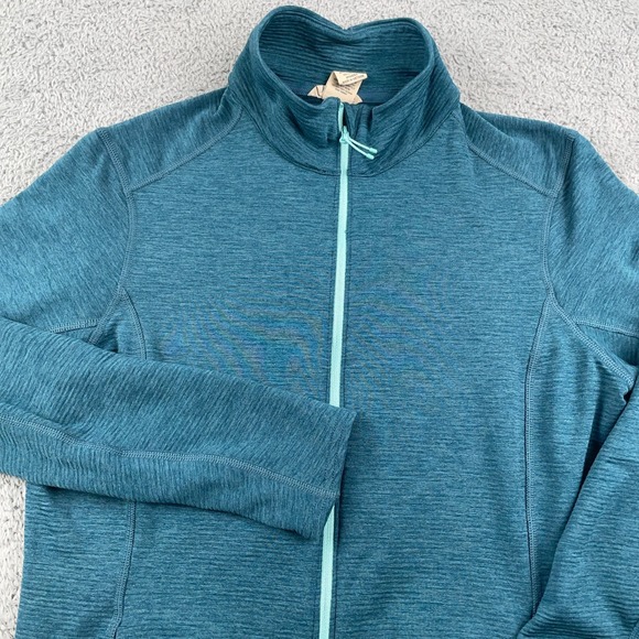 Duluth Trading Co Jacket Womens Medium Blue Full Zip Running Hiking Performance - Picture 1 of 8